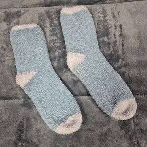 Cozy Blue and White Men's Socks